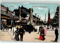10115 W1000 Schöneberg - Hochbahnhof Bülowstraße Auto Kutsche Kirche Straßenbahn