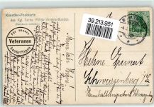 08312 O9406 Lauter , Sachs 1913 Gebrauchsspuren Erholungsheim Lauter des Kgl. Sächs. Militär Vereins Bundes Veteranen Künstlerkarte