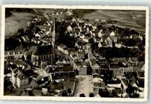 84130 W8312 Dingolfing - Fliegeraufnahme Kirche Platz