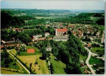 83352 W8226 Altenmarkt a d Alz Foto AK Fliegeraufnahme Stiftskirche Baumburg