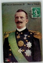 Victor Emmanuel III Roi de Italie mit Orden AK Adel Italien 1915