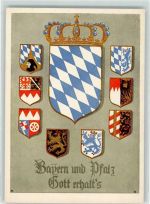 Bayern und Pfalz Entwurf: Dr. Kammermeier / München Wappen