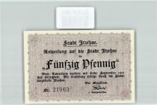 25524 W2210 Itzehoe Geldschein Notgeld 50 Pfennig Histor. Wallenstein-Eiche