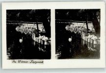 1130 Wien 13. Bezirk, Hietzing Stereo AK im Tierpark Schwan