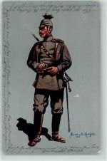 Gefreiter des 1. Bayr. Ulanen-Reg. Kaiser Wilhelm II. König v. Preussen Felduniform sign Alüschwitz-Koreffski Wohlfahrtskarte Rotes Kreuz Künstlerkarte