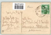 Prägedruck Josef Veilchen Wohnhaus Mondschein Name auf AK Gebrauchsspuren