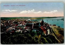 Graudenz Grudziadz 1915 - Ausblick vom Schlossberg Brücke Fabrik Kirche Turm