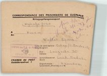 Dunkerque Kriegsgefangenenpost Ehms Feldpoststempel WK II Kriegsgefangener KEINE AK
