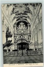 W8762 Amorbach Abteikirche - Lichtdruck AK Kirchenorgel 1913