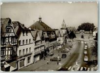 61169 W6360 Friedberg Hessen Foto AK Kaiserstraße Zebrastreifen Auto Cafe Turm