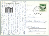 61169 W6360 Friedberg Hessen Foto AK Kaiserstraße Zebrastreifen Auto Cafe Turm