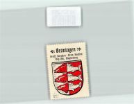 39397 O3233 Gröningen b Oschersleben Vignette Wappen Kaffee Hag ca. 1920-1940 Fische