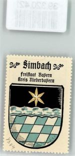 94436 W8384 Simbach , Niederbay Vignette Wappen Kaffee Hag Nr. 61 ca. 1920-1940