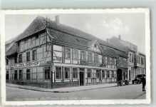 38440 W3180 Fallersleben Gebrauchsspuren Gasthaus Fallerslebenhof Geburtshaus Hoffmann v. Fallersleben Motorrad Oldtimer