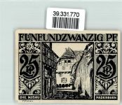 33098 W4790 Paderborn Geldschein Notgeld 25 Pfennig Die Kisau
