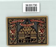 33098 W4790 Paderborn Geldschein Notgeld 50 Pfennig Rathaus