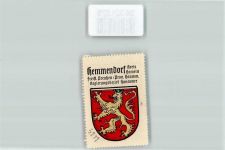 31020 W3216 Hemmendorf , Niedersachs Vignette Wappen Kaffee Hag ca. 1920-1940 Gekrönter Löwe