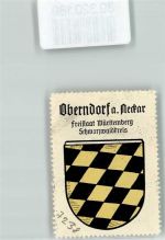 78727 W7238 Oberndorf am Neckar Vignette Wappen Kaffee Hag