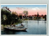 Crossen a.d. Oder Krosno Odrzanskie - Stadtgraben Ruderboot Turm