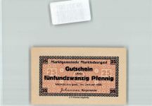 95509 W8581 Marktschorgast Geldschein Notgeld Gutschei 25 Pfennig Wappen