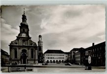 67227 W6710 Frankenthal Pfalz - Rathaus Dreifaltigkeitskirche Ev. Kirche Werbesäule