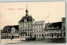 04654 O7233 Frohburg - Marktplatz Rathaus Centaurenbrunnen