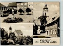 98673 O6120 Eisfeld - Platz des Friedens Schloss Museum Otto Ludwig Blick zur Kirche