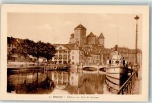 74000 Annecy - Chateau des Dues de Nemours Schiff Boot Brücke