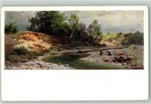 Landschaft Fluss Splitgerber, A. & F. 1907 Künstlerkarte