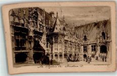 76000 Rouen Künstlerkarte la Palais de Justice Scan verzogen