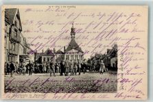 80200 Peronne 1915 Gebrauchsspuren Marktplatz Rathaus