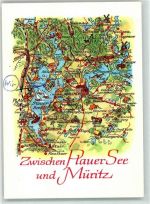 19395 O2864 Plau - Landkarte PlauerSee Müritz