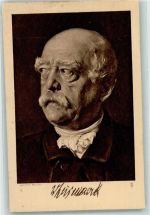 sign.Prof.Petersen Bismarck Künstlerkarte
