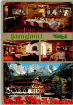 6353 Going am Wilden Kaiser 1985 Werbe AK Gasthaus Stanglwirt Kuhstall-Stube