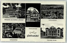 38300 W3340 Wolfenbüttel , Niedersachs Foto AK Marktplatz Rathaus Denkmal Fliegeraufnahme Krambudenstraße Trinitatis Kirche Auto Kirche