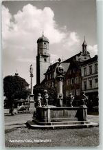 91809 W8839 Wellheim - Marktplatz mit Brunnen