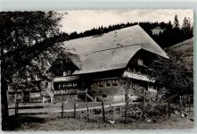 79837 W7821 Menzenschwand Foto AK Schwarzwaldhaus Hühner