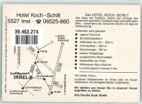 54666 W5527 Irrel Werbe AK Hotel Koch Schilt
