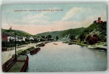 56112 W5420 Lahnstein 1911 - mit Burg Lahneck und Allerheiligen-Kapelle