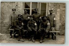 Soldaten Privatfoto AK Rotes Kreuz 1915 Gebrauchsspuren