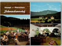 79297 W7809 Winden im Elztal Werbe AK Hotel Schwarzbauernhof Tennisplatz