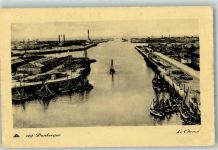 59240 Dunkerque - der Kanal Fischerboot Leuchtturm