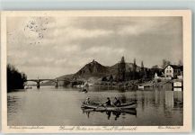 53604 W5340 Bad Honnef 1913 - an der Insel Grafenwerth Ruderboot
