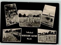 19306 O2808 Neustadt-Glewe 1962 Foto AK Strandbad
