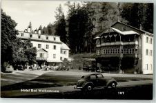 9920 Arnbach Foto AK Hotel Bad Weitlabrunn Oldtimer