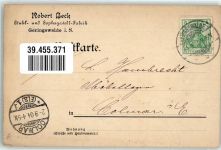 09326 O9292 Geringswalde 1904 KEINE AK Polsterfabrik Robert Beck Postkarte Geschäftskorrespondenz