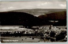 37194 W3417 Bodenfelde Foto AK mit Weser und der Christus Kirche