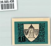 56457 W5438 Westerburg , Westerw Notgeldschein Notgeld 10 Pfennig 1920 Wappen Turm