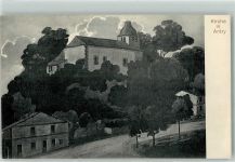 1915 Künstlerkarte Kirche in Antry