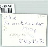 76131 W7500 Karlsruhe , Baden FOTO KEINE AK Ort handschriftlich Krankenhaus